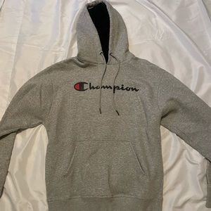 Gray champion hoodie medium